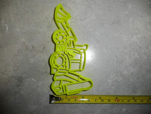 BACKHOE DIGGER EXCAVATING CONSTRUCTION EQUIPMENT VEHICLE COOKIE CUTTER MADE IN USA PR3231...