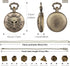 Mini DND Dice Set Steampunk Warlock Pocket Watch Shell Case, 7pcs Polyhedral Metal D&D Dice Set, DND Gifts with Gift Box for Gamer, Role Playing B...