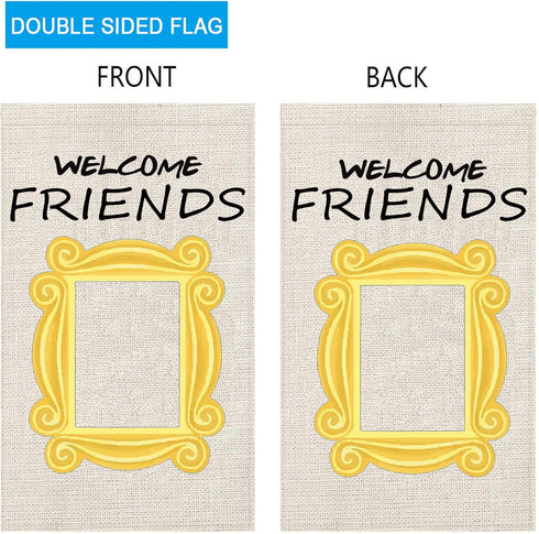 ZJXHPO Welcome Friend Garden Flag Inspire Gift Novelty Garden Flag Outdoor Gift (Welcome Friends)...