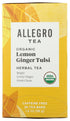 Allegro Tea, Organic Lemon Ginger Tulsi Tea Bags, 20 ct...