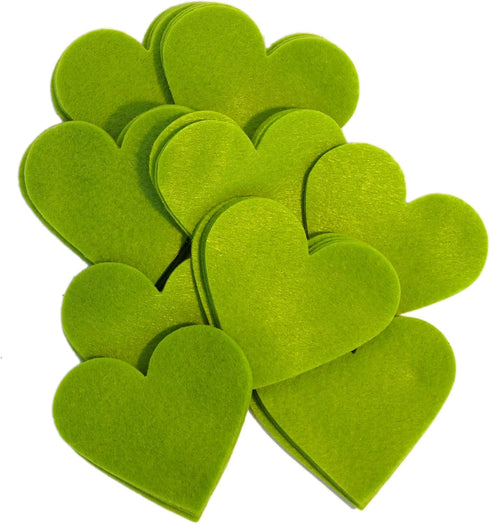 Playfully Ever After 1 inch Felt Hearts 200pc - Pear Green...
