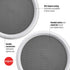 Copco 9 Inch Non Skid Pantry Cabinet Lazy Susan Turntable, Set of 2, Spinning Organizer for Kitchen, Countertop, or Bathroom, White and Gray...