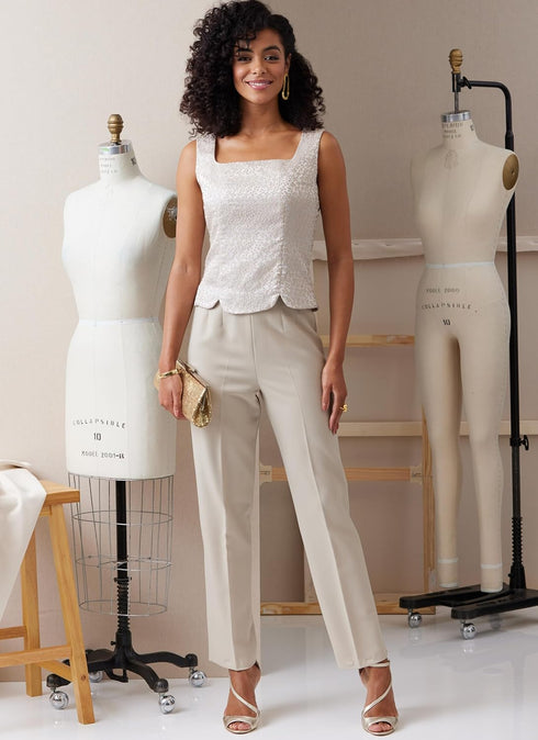 Butterick Misses' Semi-Fitted Tops Sewing Pattern Kit by Palmer/Pletsch, Design Code B6925, Sizes 8-10-12-14-16...