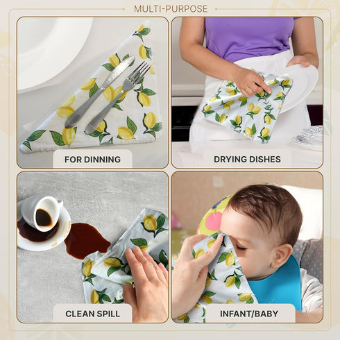 Extra Large Reusable Paper Towels – Washable, Super Soft, Absorbent, Eco-Friendly Paper Towels Roll for Kitchen – 12 Count...