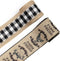 2 Roll 10 Yards Farm Ribbons, 2.5" Rooster Wired Edge Burlap Ribbon Black White Buffalo Plaid Ribbon Farm Fresh Gift Wrapping Ribbon for Home Part...