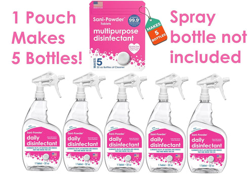 HOCL Hypochlorous Acid Spray, Sanitizer Tablets, Daily Disinfectant, Eliminates 99.9% of Bacteria & Viruses, Alcohol Free, Eliminates Odors, Made ...