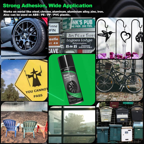 NADAMOO Aluminum Wheel Spray Paint, Semi-gloss Aerosol Car Rim Paint for Recolor and Protection of Metal Surface, Black, 1 Can, 13 Oz...