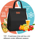 Lunch Bags for Women Insulated Reusable Lunch Tote with Internal Pocket, Adult Lunch Tote bag for Work (Black...