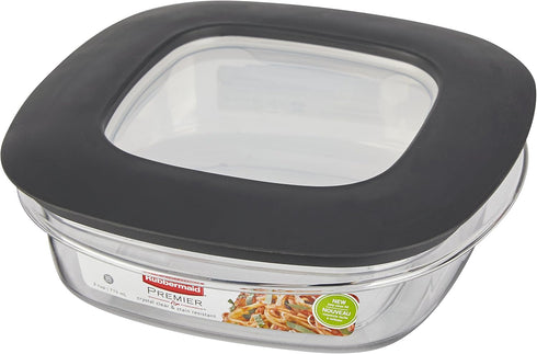 Rubbermaid Premier Easy Find Lids 3-Cup Meal Prep and Food Storage Container, Grey |BPA-Free & Stain Resistant...