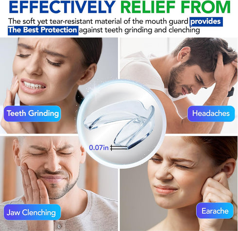 Mouth Guard for Grinding Teeth at Night, Teeth Grinding Mouth Guard for Sleep, Sleep Mouth Guard, Mouthguards for Grinding of Teeth, Night Guards ...