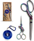 JubileeYarn Unicorn Scissors Heavy Duty Sewing Set - 2 Scissors, Blue Measuring Tape...
