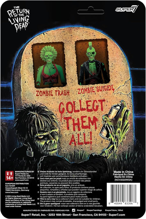 Super7 Return of The Living Dead Zombie Suicide - 3.75" Return of The Living Dead Action Figure with Accessory Classic Horror Collectibles and Ret...