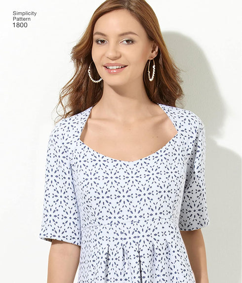 Simplicity 1800 Women's Open Neckline Dress Sewing Patterns, Sizes 20W-28W...