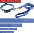 Dog Collar and Leash Set, Nylon Collar and Leash for Dogs Classic Solid Colors for Small Medium Large Dogs (Blue, Medium, Collar 14-20", 3/4")...