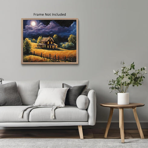 Posterizer 1 pcs- quaint old village-building in the nature 17-Landscape & Nature Art-Floral Botanical Art- Decor for Home & Office- unframed wall...