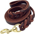 Leather Dog Leash - Training & Walking Braided Dog Leash - 5 ft by 1/2 in (160cm 1.2cm) - Latigo Leather Brown...