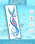 Povitrulya Mermaid's tail - Counted cross Stitch Bookmark Kit - DIY Embroidery set for Adults with Paper pattern, 16-count Aida Canvas and Presort...