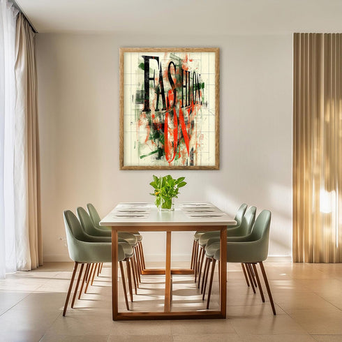 Posterizer 1 pcs-modern typography abstract visuals-Fashion 3-Abstract & Modern Art- Gift for Women, Fashionistas, Designer Fashion Fans- unframed...