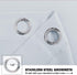 NICETOWN Greyish White Tiers Kitchen Curtains - Room Darkening Energy Efficient Kitchen Grommet-Top Curtain Panels for Short Basement Window (1 Pa...