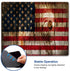 Custom Square Gaming Mouse Pad, Office Mouse Pad, Unique Design Wood Grain American Flag Non-Slip Rubber Base Mouse Pad for Desktop and Laptop Mou...