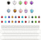 ASH'S CHOICE 134Pcs Earrings Beading Hoop Jewelry Charms Kit, Rhinestone Pendant Wine Charms for Stem Glasses, Wine Glass Markers, Jewelry Making...