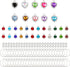 ASH'S CHOICE 134Pcs Earrings Beading Hoop Jewelry Charms Kit, Rhinestone Pendant Wine Charms for Stem Glasses, Wine Glass Markers, Jewelry Making...