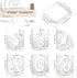 Halandar 7P Free Motion Quilting Template Series with 1 Quilting Frame 1 Shank Ruler Foot 15P Non-Slip mats, 3mm Acrylic Templates for DIY Quiltin...