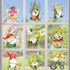 Mfault 9 Sheets Spring Gnomes Flowers Window Clings, Floral Daisy Tulip Lavender Glass Stickers Decals Decorations, Butterfly Mushroom Bicycle Swi...