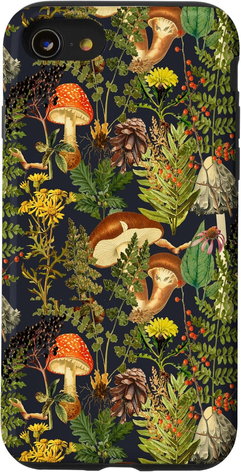 iPhone SE (2020) / 7 / 8 Mushroom woodland scene elderberries fungi nature shrooms Case...