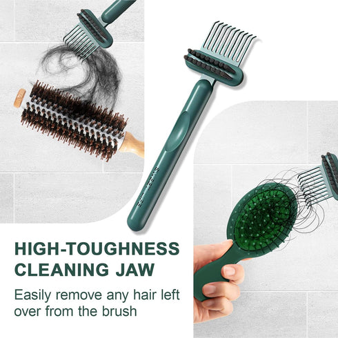 Hair Brush Cleaning Tool Comb Cleaning Brush Hair brush Cleaner Comb, 2-in-1 Hair Brush Cleaning Tool, Hair Brush Remover Rake for Removing Hair D...