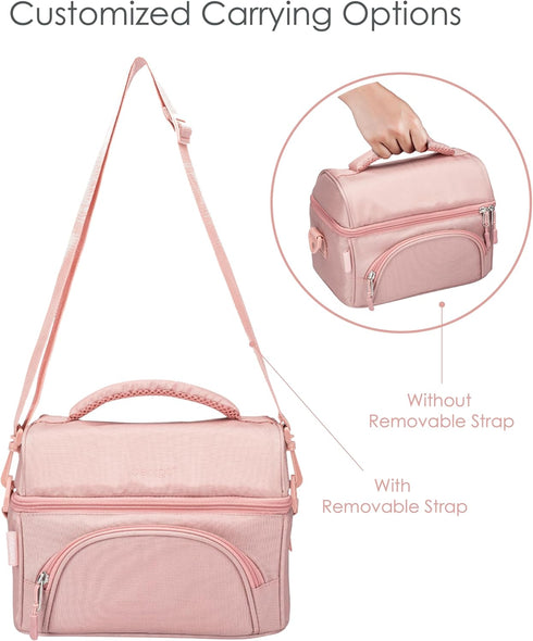 Bentgo Deluxe Lunch Bag - Durable and Insulated Lunch Tote with Zippered Outer Pocket, Internal Mesh Pocket, Padded & Adjustable Straps, & 2-Way Z...