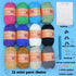 12 Pack Beginners Crochet Yarn Coffee Brown Beige Grey Cotton Crochet Yarn for Crocheting Knitting Beginners with Easy-to-See Stitches Multiclor M...