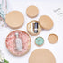 BENECREAT 5 Sizes Papier Mache Flat Round Boxes Nesting Stacking Craft Paper Gift Box for Candy Chocolate Biscuits, Halloween Christmas, Wedding F...