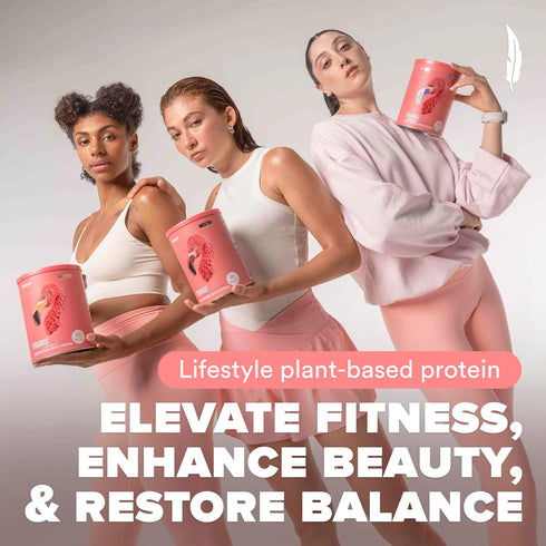 BIRDMAN Fitmingo Vegan Protein Powder for Women with Inositol, Collagen Boosters, Hyaluronic Acid & Vitamins | Low Carb, Dairy Free, Lactose Free,...
