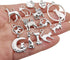 100g(80pcs) Craft Supplies Antique Silver Animals Cat Dog Pet Charms Pendants for Crafting, Jewelry Findings Making Accessory for DIY Necklace Bra...