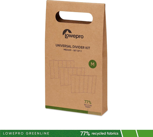 Lowepro Universal Dividers Kit Medium with Recycled Fabrics, Dividers for Camera Bags for Reflex and Mirrorless (3 Pieces kit)...