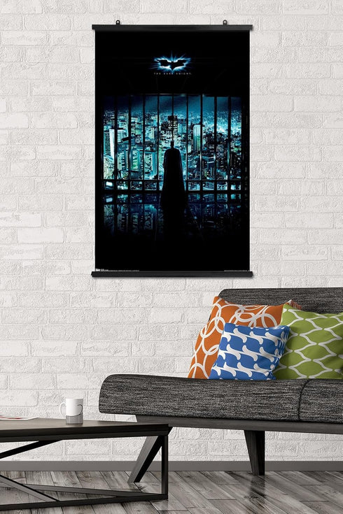 Trends International DC Comics Movie - The Dark Knight - Batman VIew Of The City One Sheet Wall Poster, 22.375" x 34", Premium Poster & Clip Bundl...