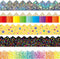 100 Ft Bulletin Board Borders, 100 Sheets Border Trim, Adhesive Decoration Bulletin Board Border for School/Classroom/Office(5 Designs)...