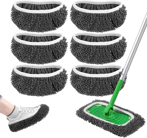 Reusable Wet Pads Refill for Swiffer Sweeper Mop - Dry Sweeping Cloths & Wet Mopping Cloths for Household Cleaning - Washable Microfiber Mop Pads,...