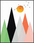 Posterizer 1 pcs-Mountains-Modern Minimal Chic Design-Abstract & Modern Art-Landscape & Nature Art- Decor for Home & Office- unframed wall art...