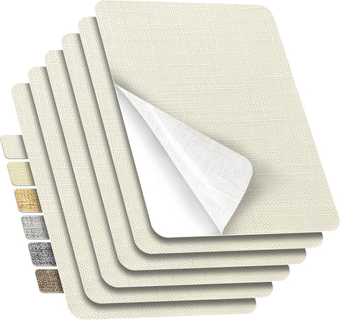 Azobur Coarse Linen Repair Patches, 6 Piece Self-Adhesive Linen Fabric Patches, Multi Color, Can be Used for Linen Sofa Repair and Linen Clothes R...