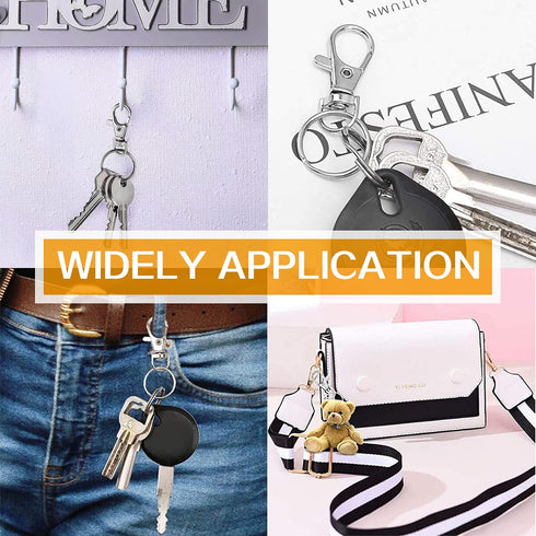 50PCS Premium Swivel Snap Hooks with Key Rings, Metal Swivel Lobster Claw Clasps, 25PCS Small Lobster Claw Clasp Swivel Hook and 25PCS Key Rings f...