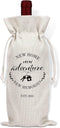 Housewarming Gift Wine Bags, Personalized Burlap Wine Bottle Cover Bag for First New Home House Homeowner, Realtor Gift to Clients, Wine Gift for ...