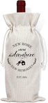 Housewarming Gift Wine Bags, Personalized Burlap Wine Bottle Cover Bag for First New Home House Homeowner, Realtor Gift to Clients, Wine Gift for ...