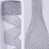 Silver Stretchable Glitter Diamond Mesh Ribbon Wired Ribbon Wide 2.5" to 7" for Christmas Tree,Wreaths Supplies,Home Decor, Gift Wrapping,DIY Craf...