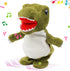 Easfan Talking Dinosaur Toy Repeats What You Say Stuffed Animal Walking Singing Musical Electric Interactive Educational Funny Animated Plush Toy ...