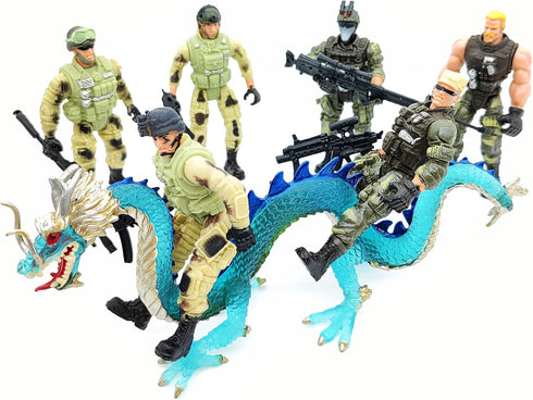 Army Men Knights Dragons Figurines Toy Soldiers Action Figures Playset with Accessories for Kids Boys Girls...