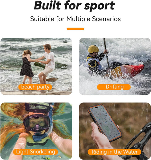 Waterproof Case for iPhone 15 Pro Max, IP68 & Built-in Lens Screen Protector Full Body Magnetic Protective Phone Case for iPhone 15 Pro Max, Dropp...