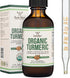 Turmeric Curcumin with Black Pepper Drops - Organic Turmeric Supplement Drops 1,180mg - 2FL OZ, 60 Servings (with Black Pepper Seed, Ginger, Rosem...