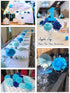 12 Pcs Tissue Pom Poms Kit, Tissue Paper Flowers for Birthday, Boy Baby Shower, Nursery, Graduation, Bachelorette Party Decoration (Blue Mix)...